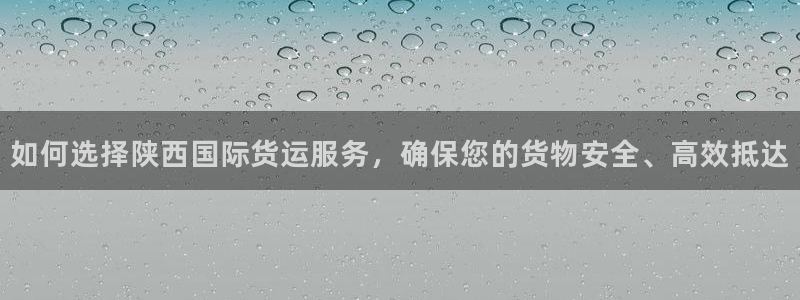 尊龙凯时-人生就是博中国官网首页：如何选择陕西国际货运服